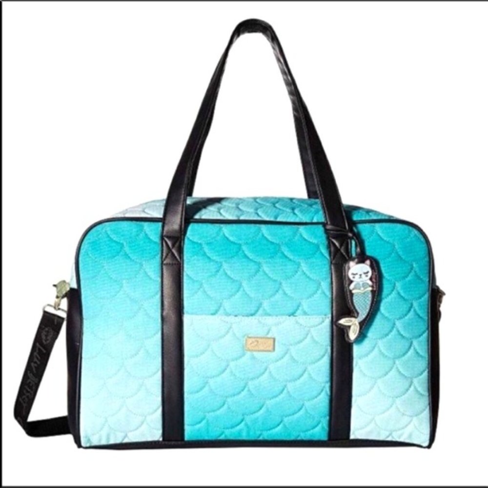 🧜🏼‍♀️ Betsey Johnson Mermaid Weekender Travel Overnight Bag New! Ombre NWT